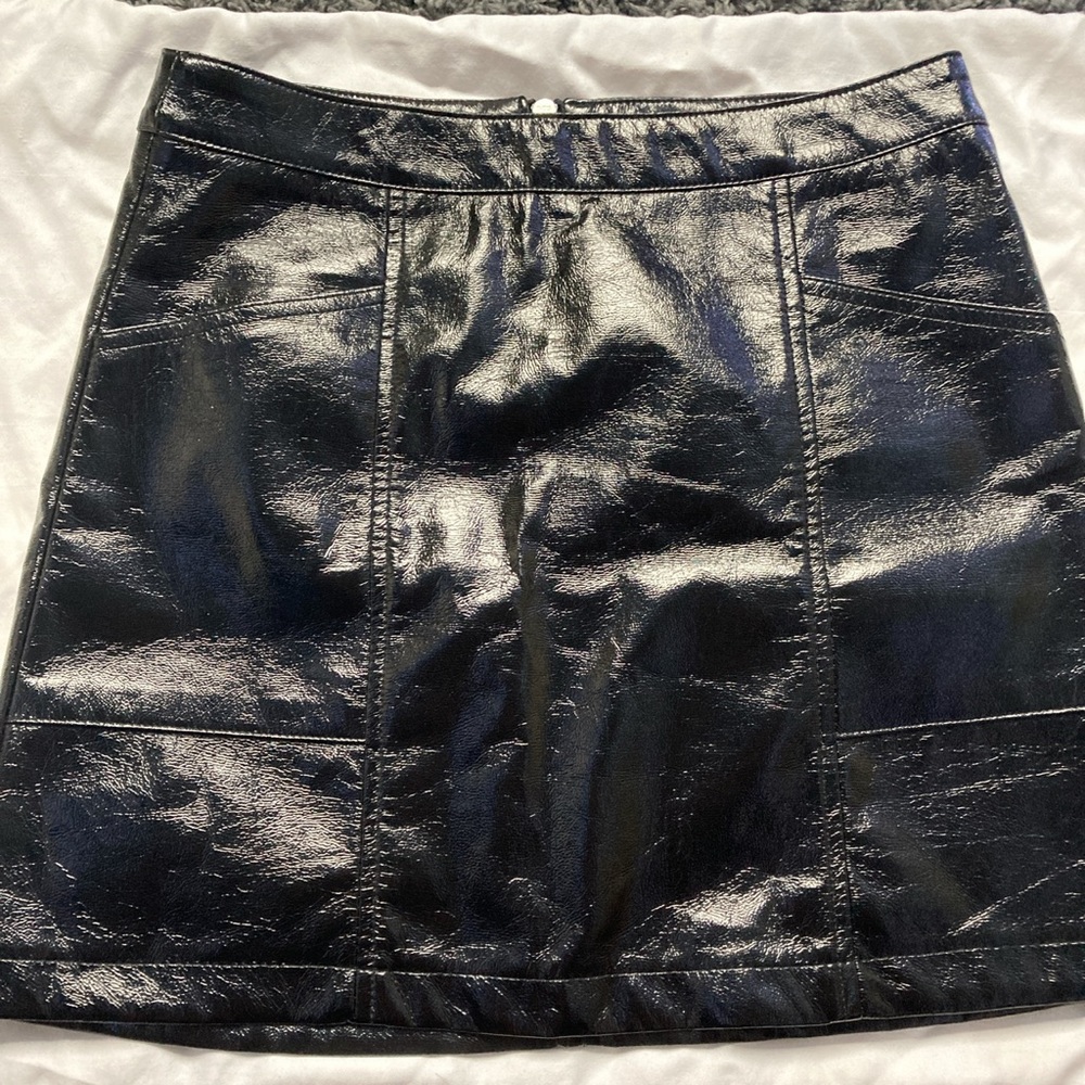Feaux leather skirt